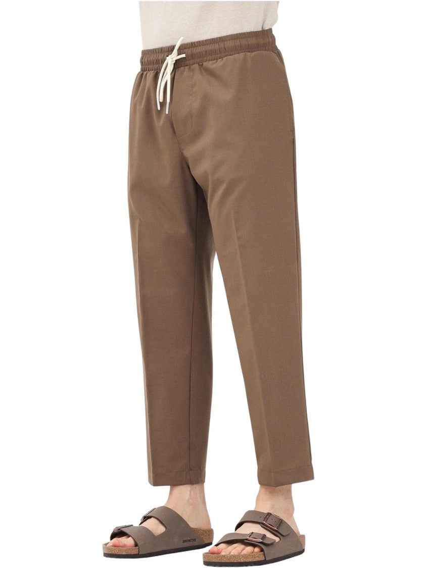 Yes London Yes London Wool Stretch Trousers - Brown