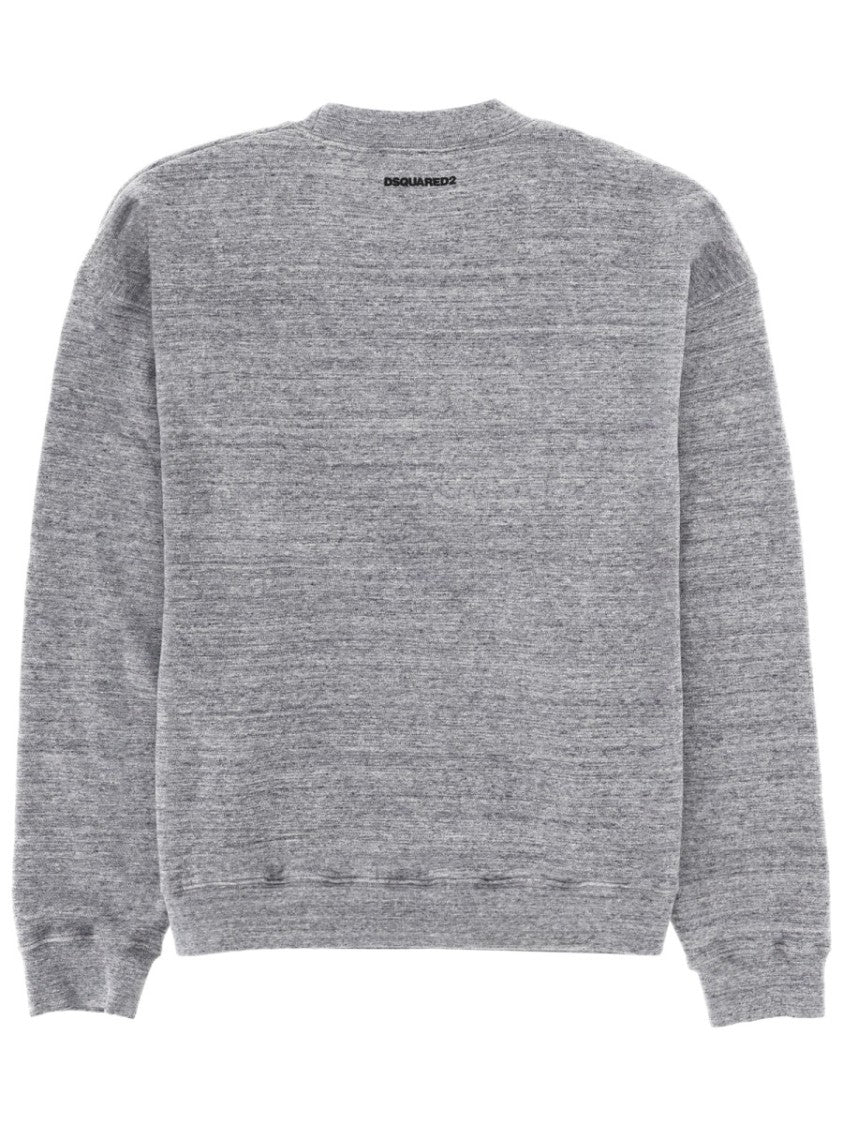 Dsquared2 Iconique Grey Diagonal Logo Sweatshirt