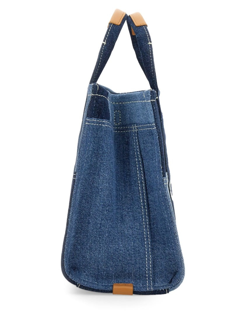 Marc Jacobs Blue Denim Patchwork Medium Tote Bag