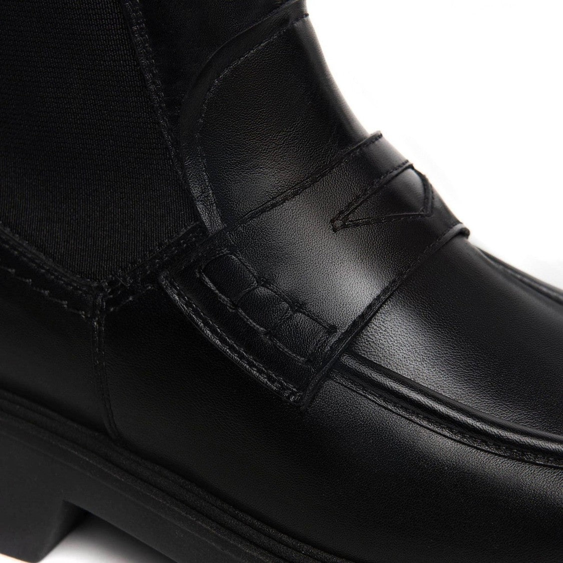 Nerogiardini Black Guanto Elastic Panel Sleek Leather Boots