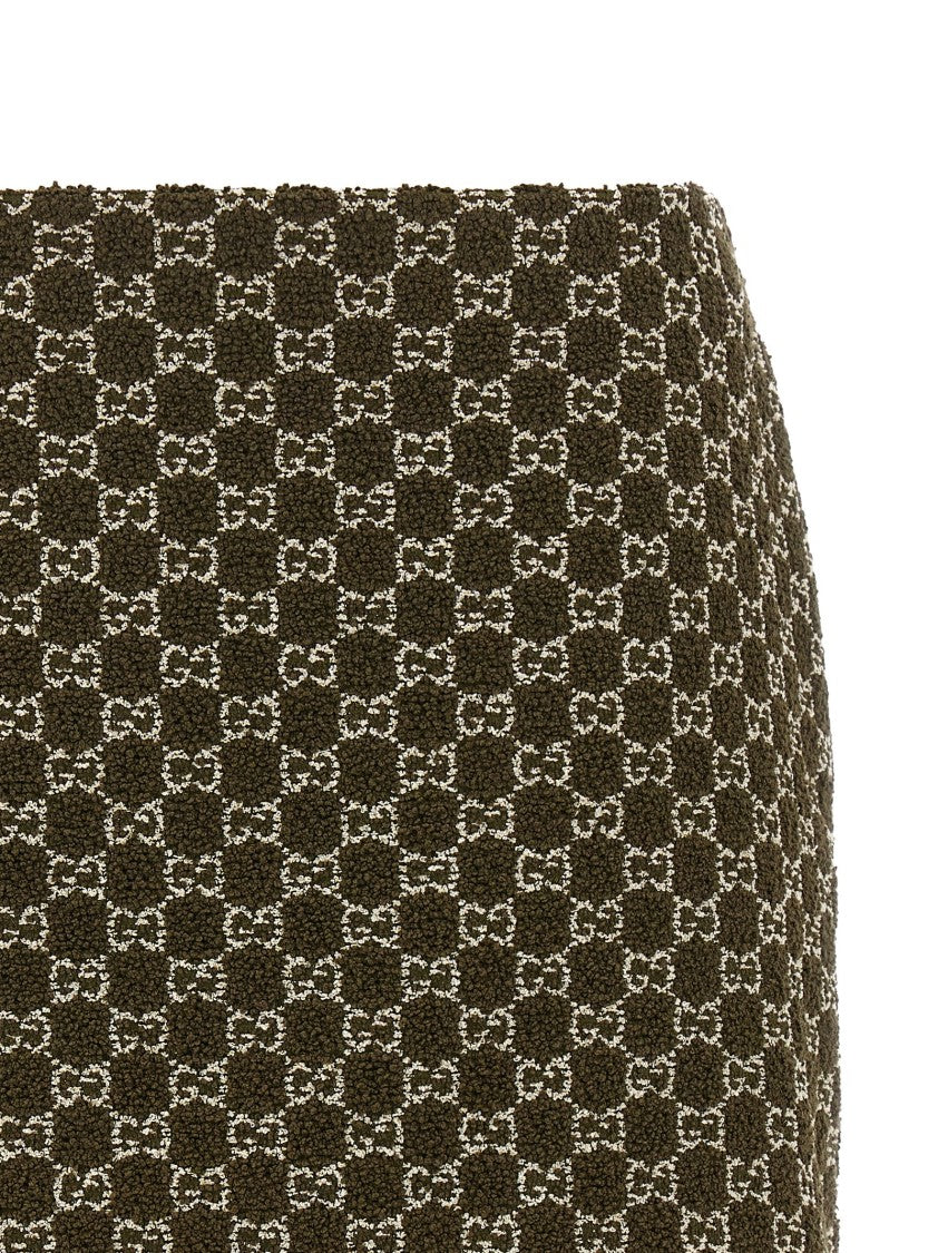 Gucci Gg Bouclé Mini Skirt With Side Pockets
