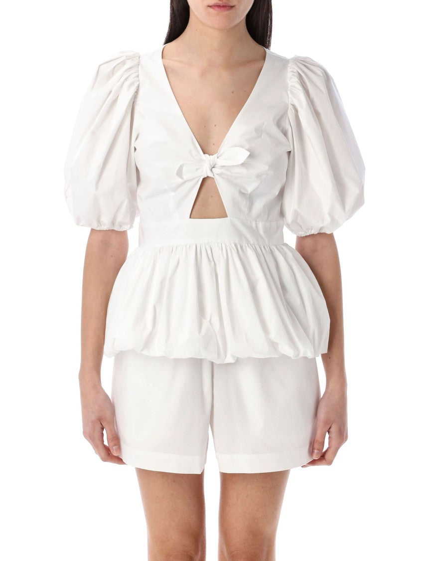 Rotate Puff Sleeve Bubble Top