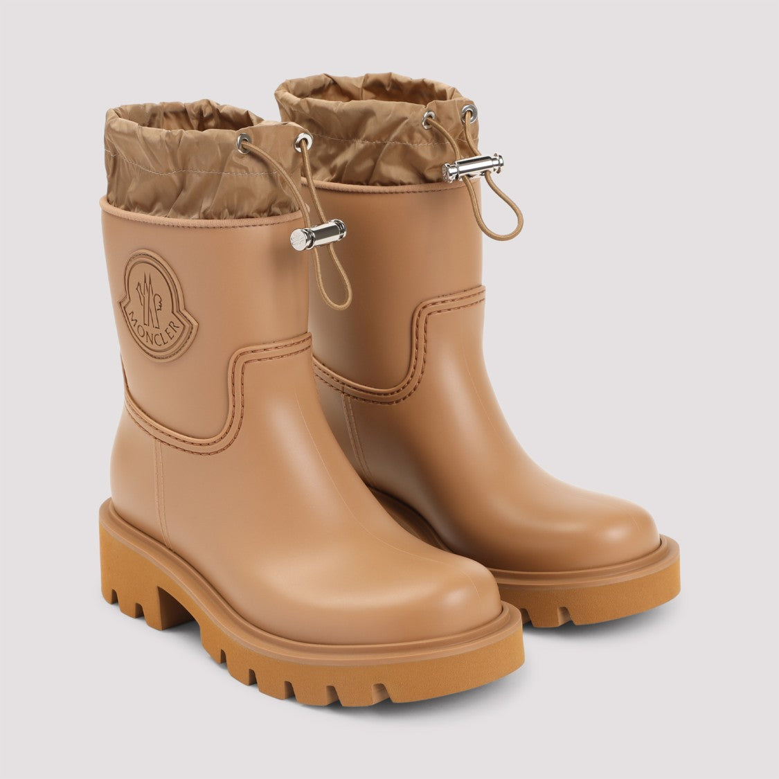 Moncler Kickstream Medium Beige Pvc Boots