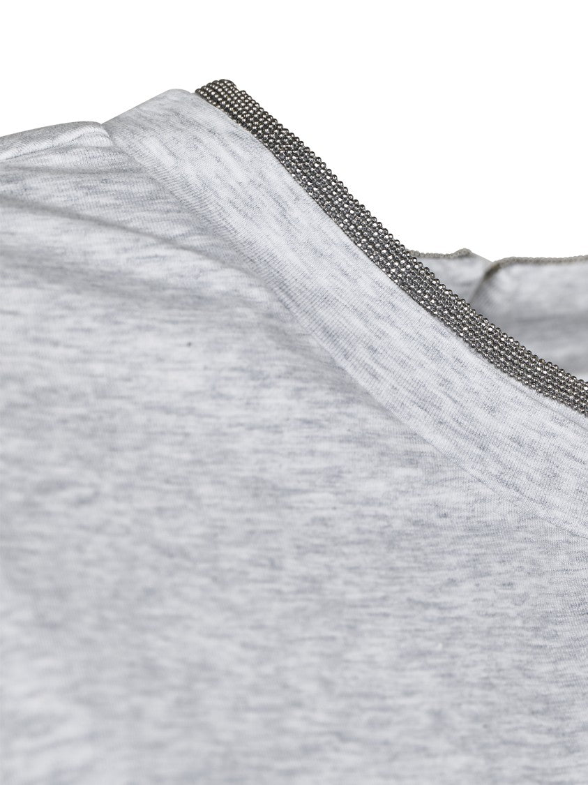 Brunello Cucinelli Short-Sleeve Crewneck Top