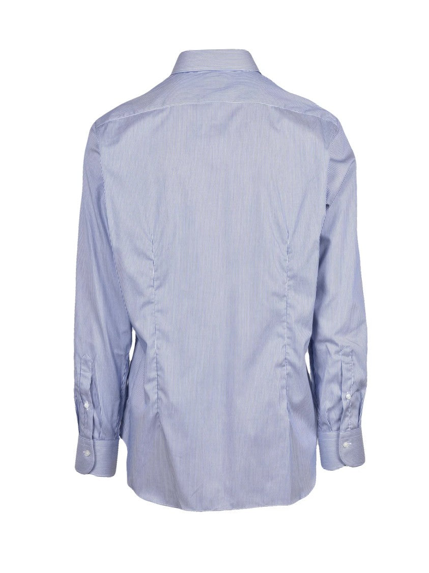Brio White/Blue Striped Cotton Shirt