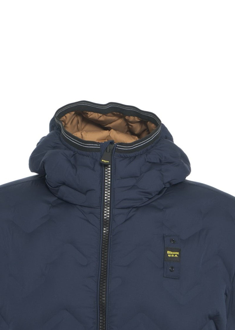 Blauer Quilted Hooded Puffer Jacket With Two-Way Zipper