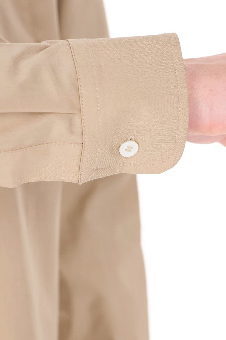 A.P.C. Owen Beige Organic Cotton Poplin Shirt