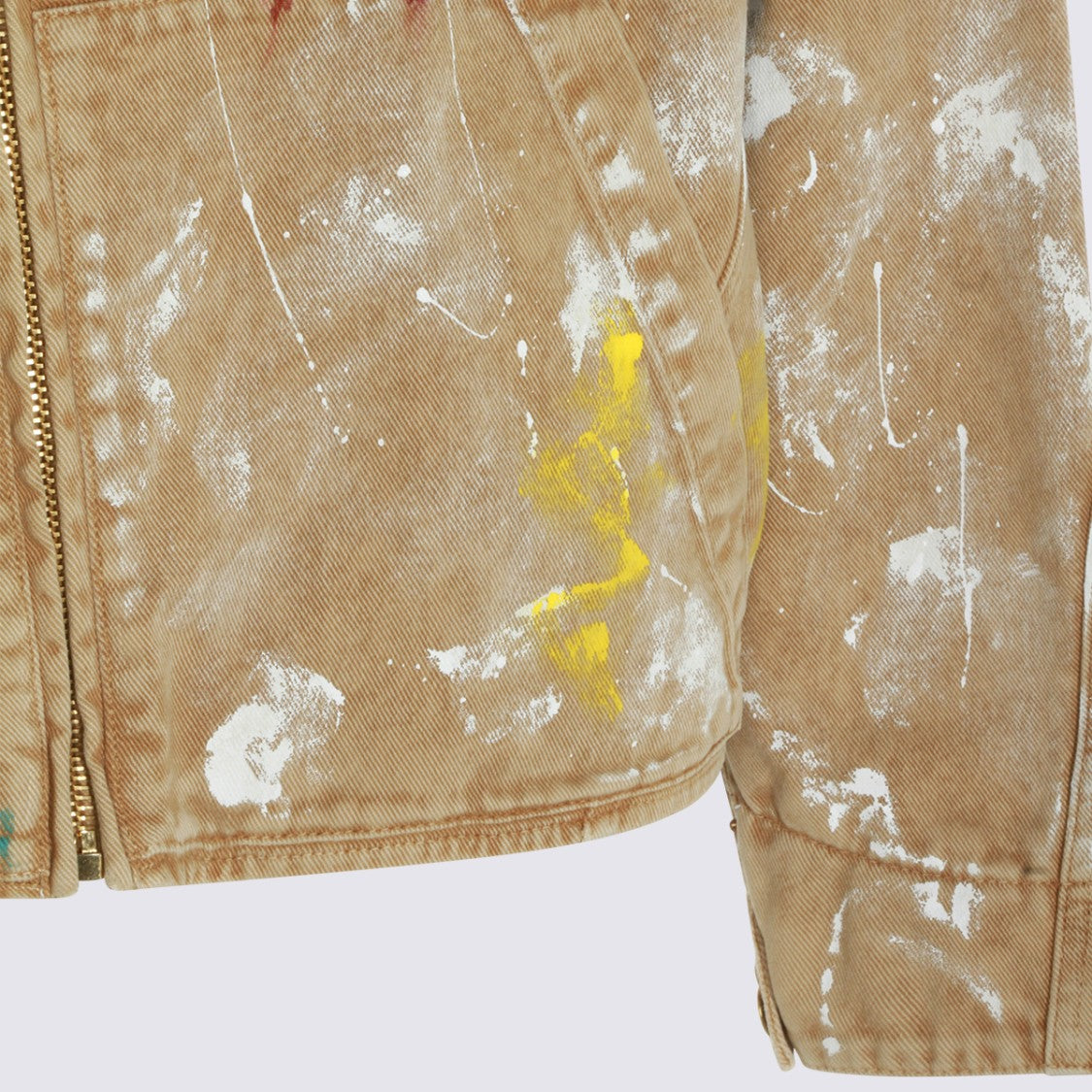 Moschino Artistic Light Brown Jacket With Contrasting Corduroy Collar