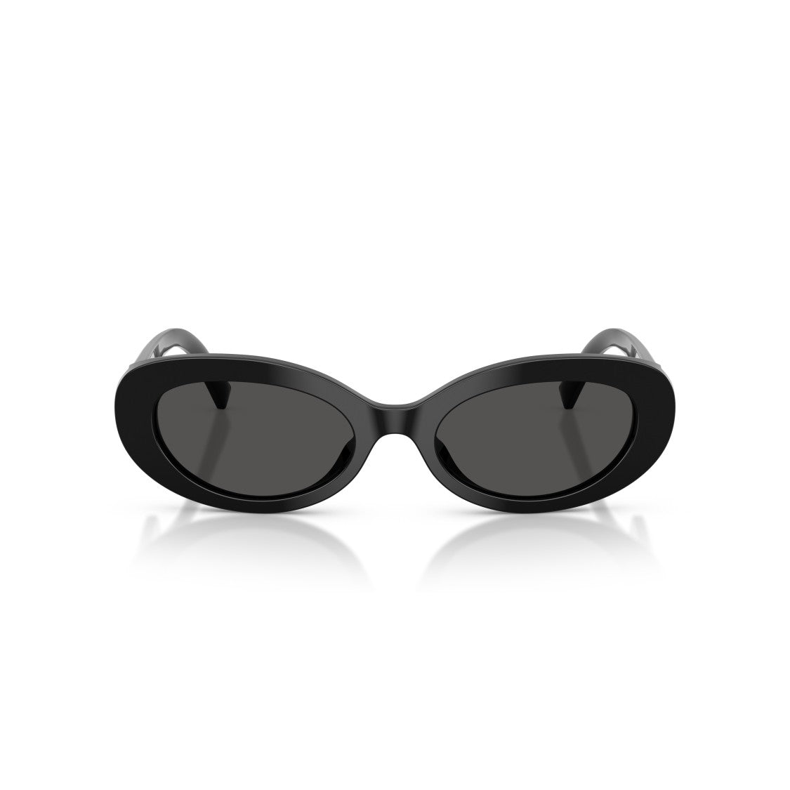Dolce & Gabbana 0Dg4537 Oval Black Acetate Sunglasses With Gold Emblem
