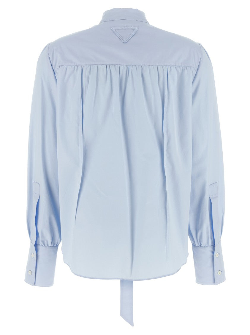 Prada Lavallière Collar Shirt