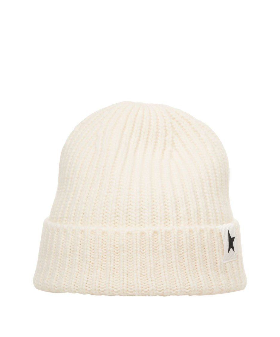 Golden Goose Ribbed Knit Wool Beanie