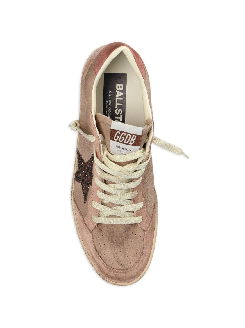 Golden Goose Vintage-Inspired Low-Top Sneakers With Glittering Star Detail
