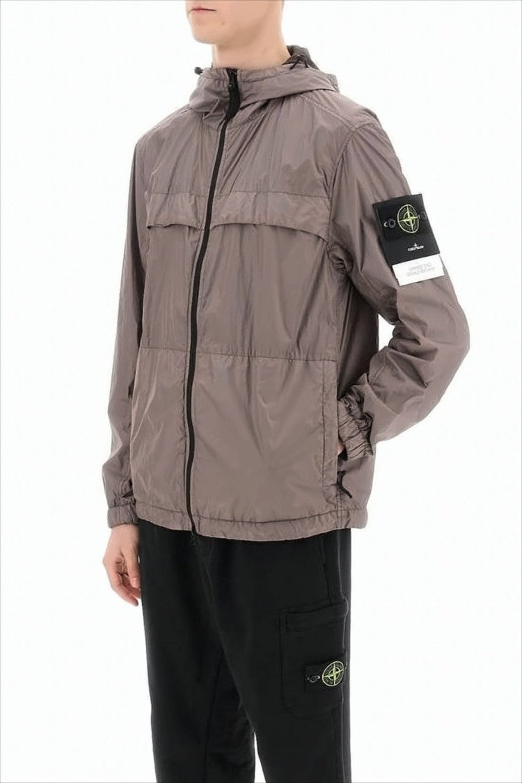 Stone Island Hooded Lightweight Taupe Jacket
