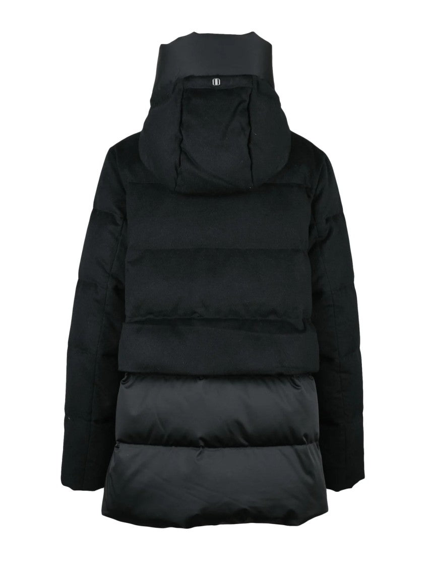 Duno Black Wool-Blend Keiko Down Jacket