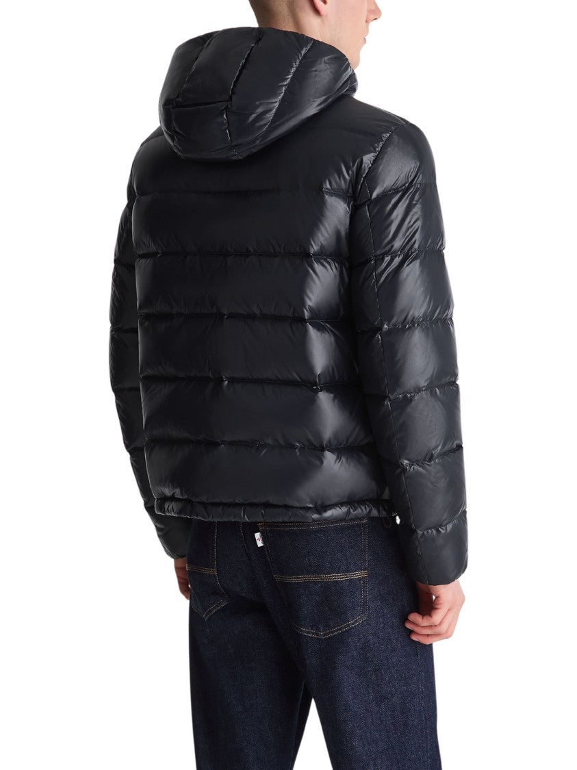 Peuterey Quilted Hooded Logo Patch Down Jacket