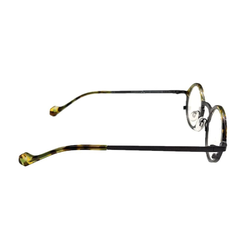 Matttew Taurus Oval Titanium Sunglasses With Tortoiseshell Accents