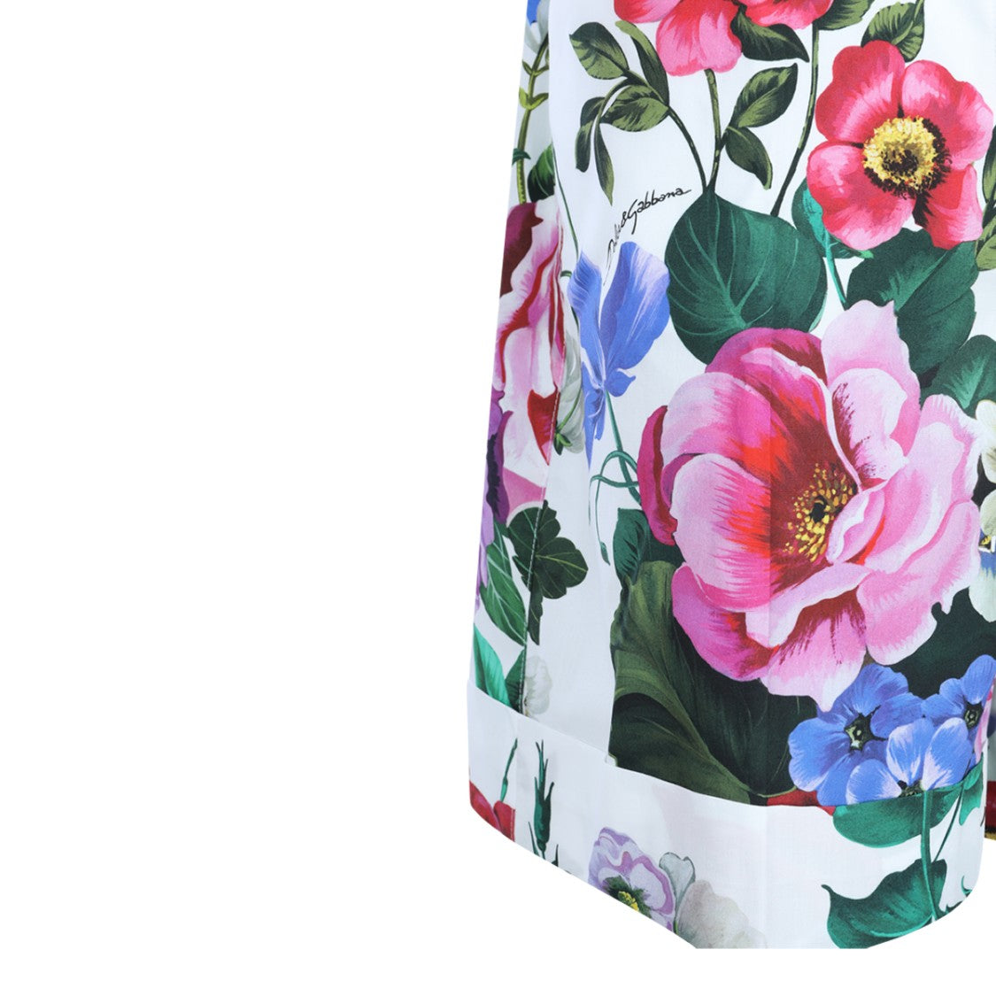 Dolce & Gabbana White Cotton Graphic Print Shorts