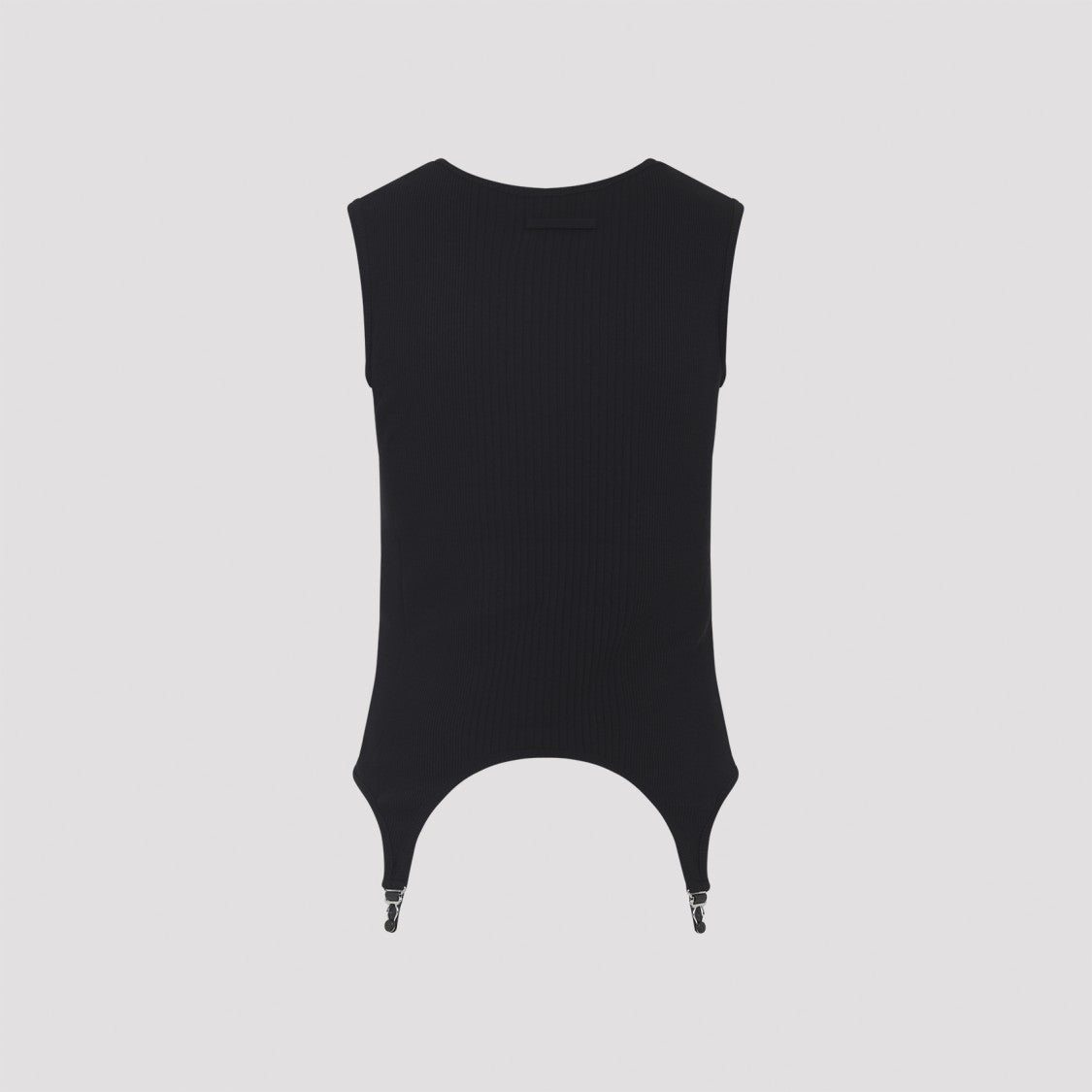 Jean Paul Gaultier Sleeveless Black Top With Garter-Style Straps