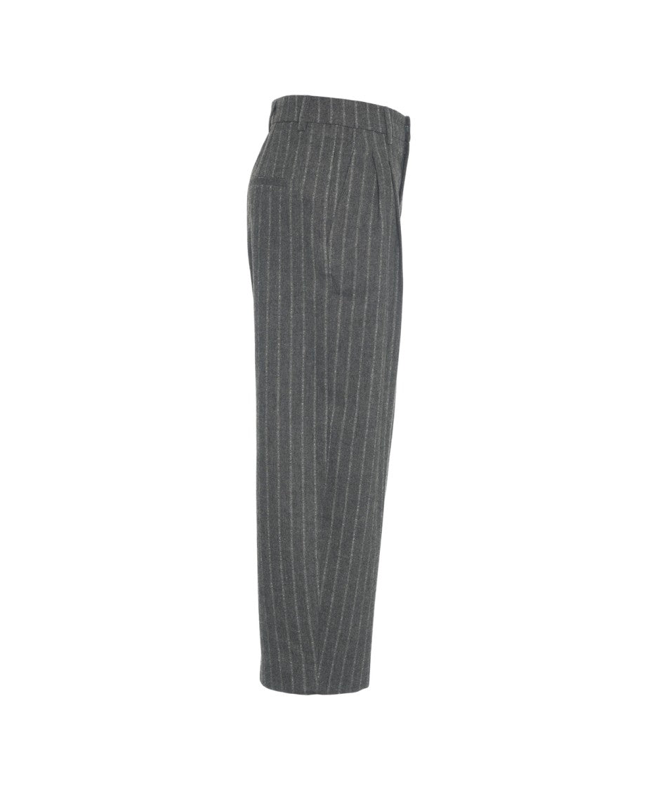 Rossi Pinstripe Pleated Trousers