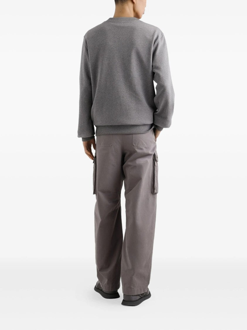 Dolce & Gabbana Grey Crewneck Vintage Script Logo Sweatshirt
