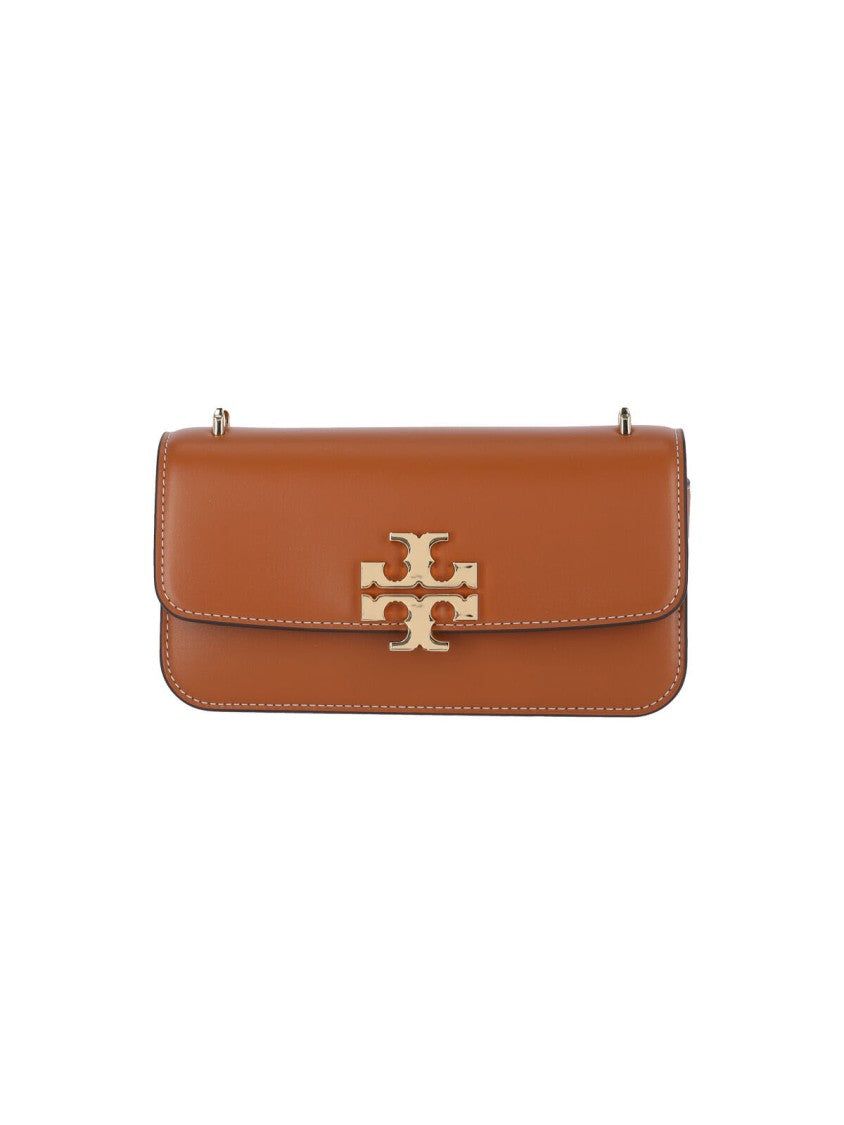 Tory Burch Brown Calfskin Leather Crossbody Bag