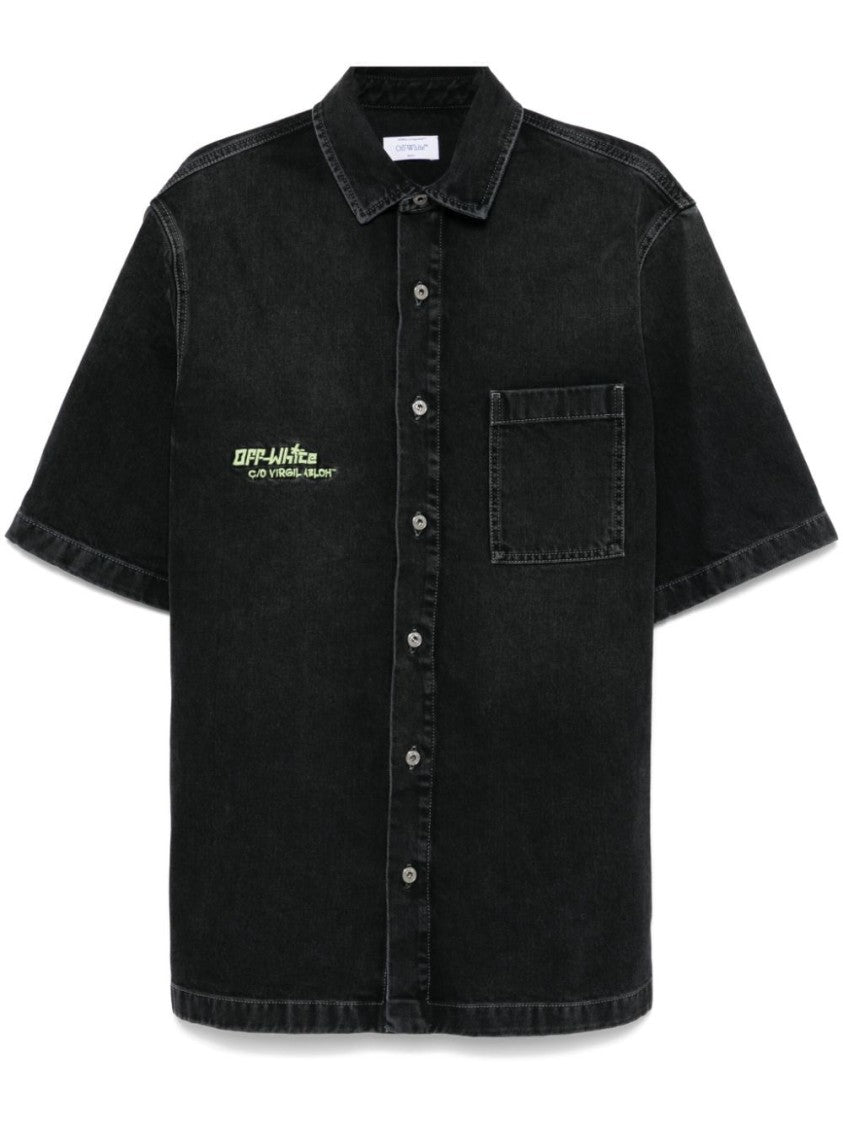 Off-White `Off Irreg` Denim Bowling Shirt