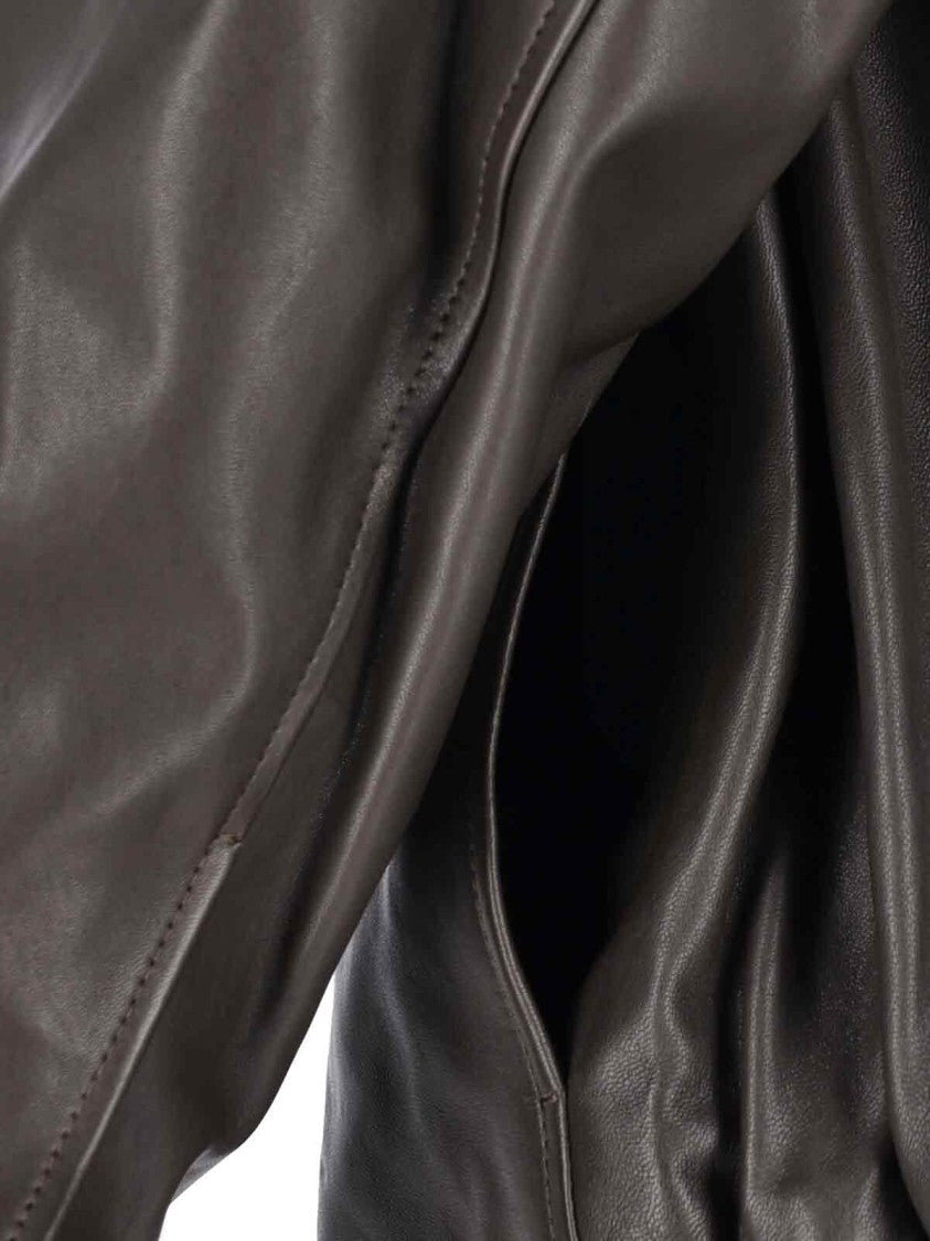 Calvin Klein Sheepskin Leather Jacket – Brown