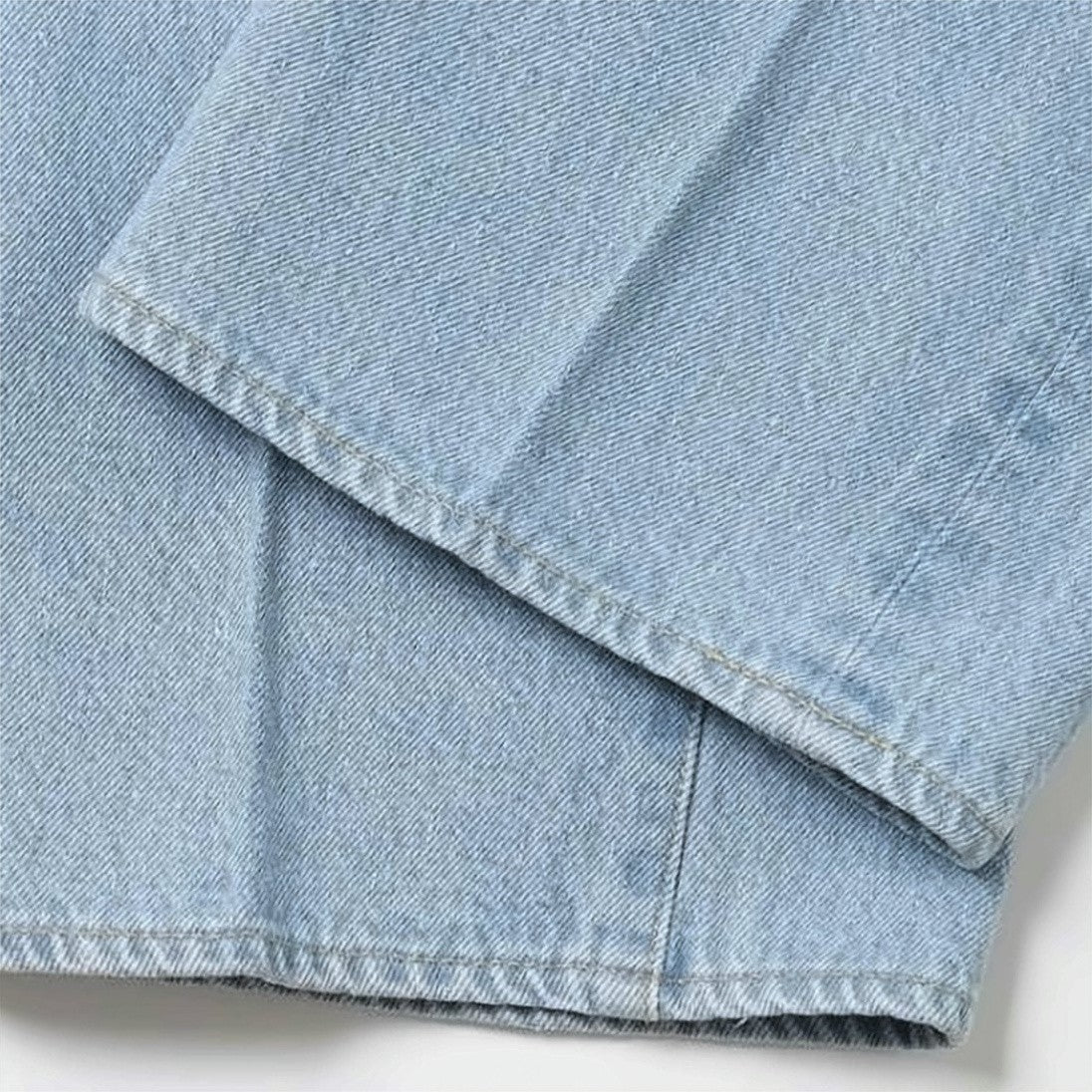 Kaptain Sunshine Light Blue Straight-Leg Denim Pants With Classic Five-Pocket Design