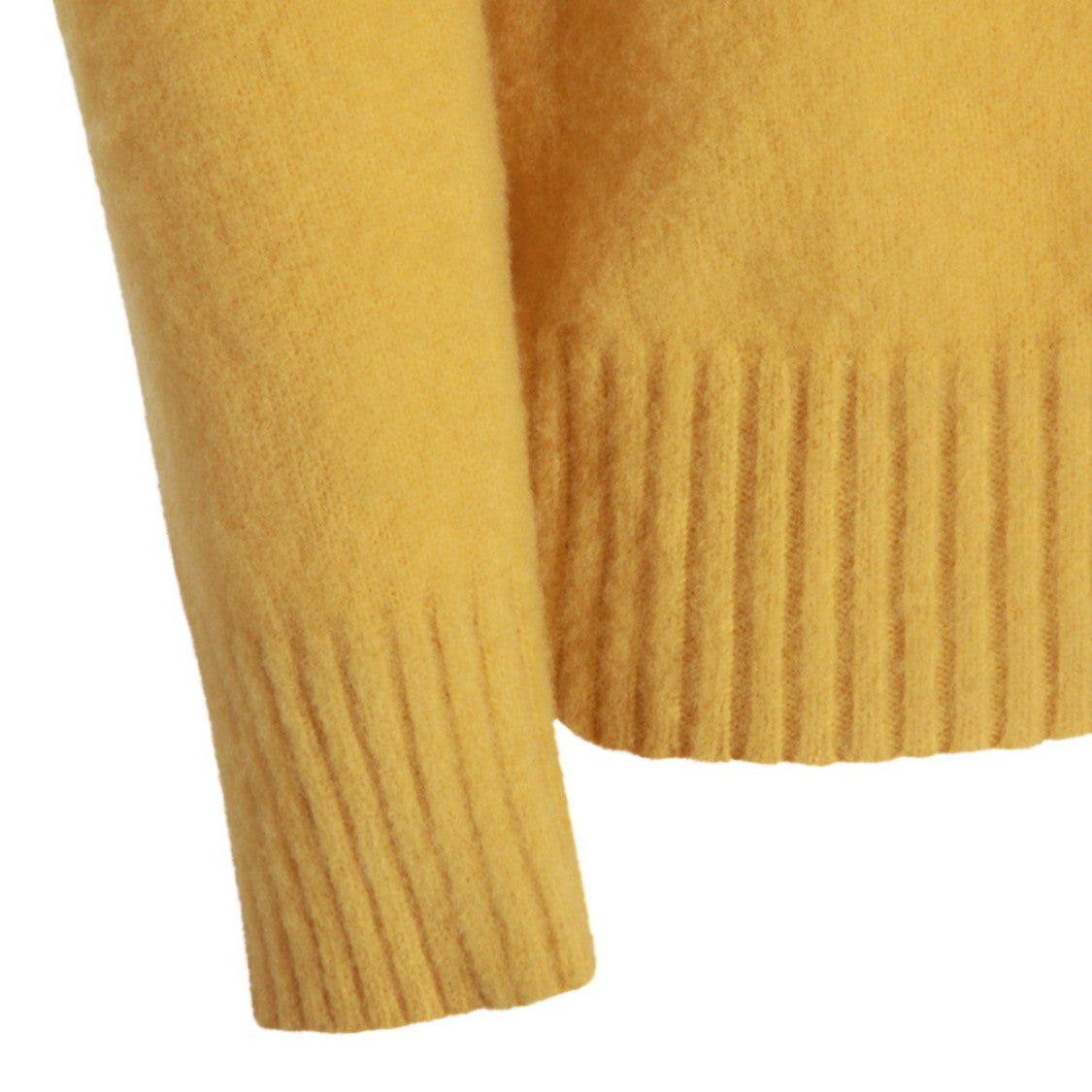 Piacenza Cashmere Fuzzy Soft Texture Sweater With Ribbed Details