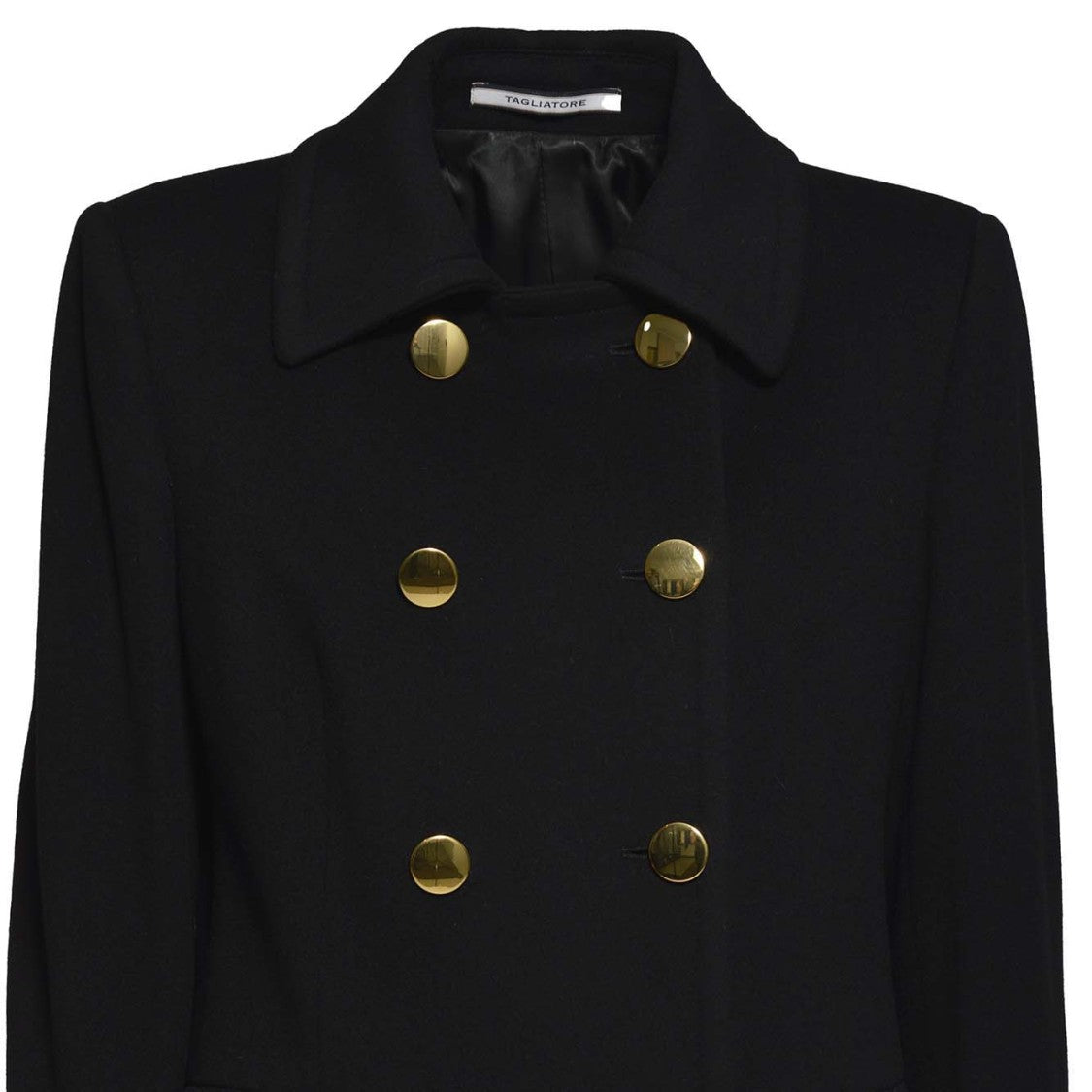 Tagliatore Black Wool And Cashmere Hennie Coat