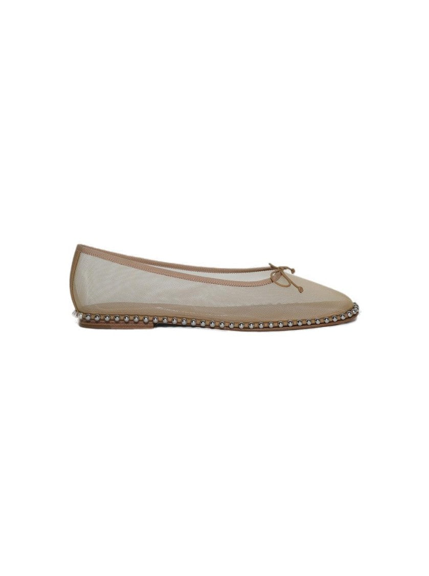Alexander Wang Lina Ballchain Mesh Flat Nude