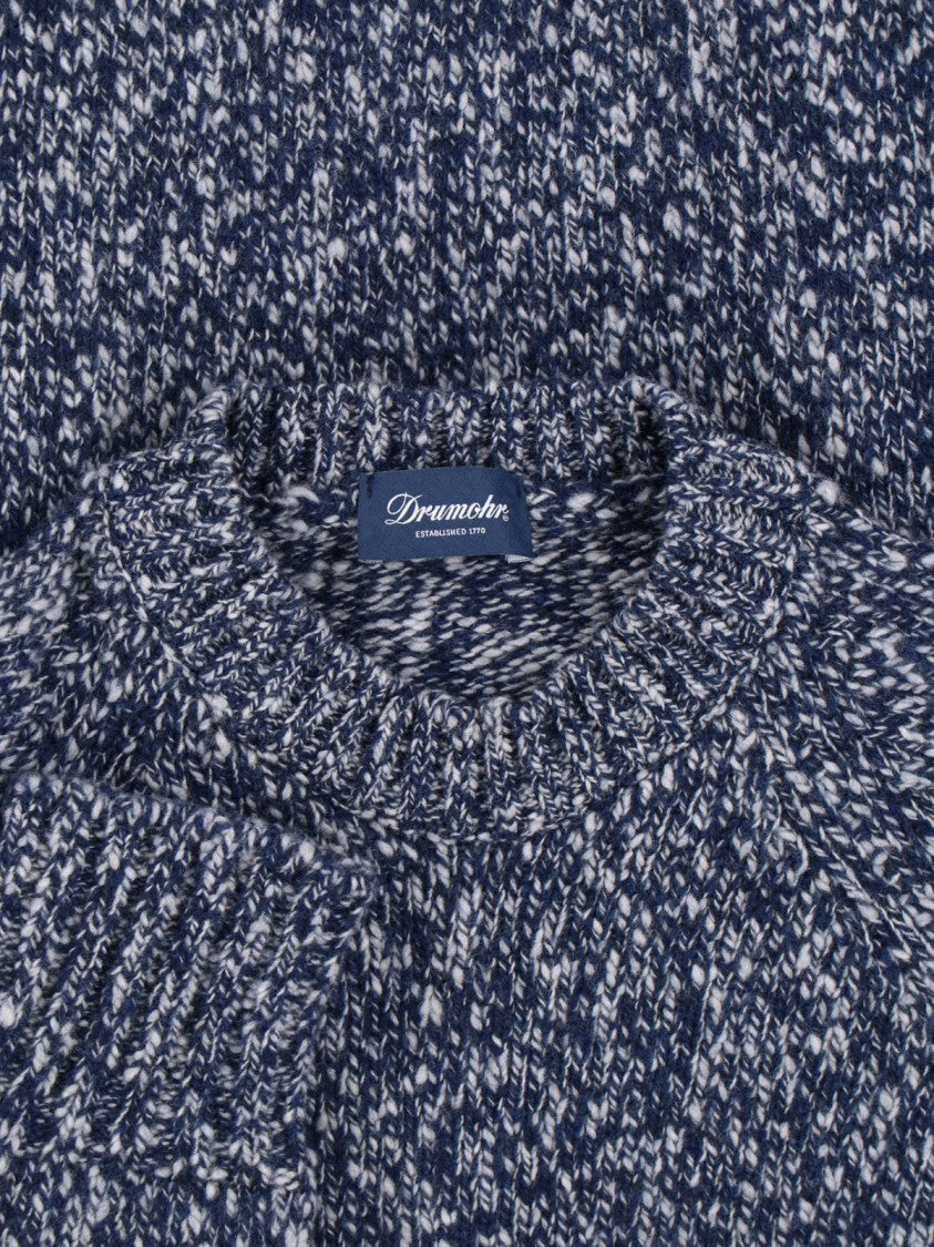 Drumohr Mélange Wool Sweater – Navy