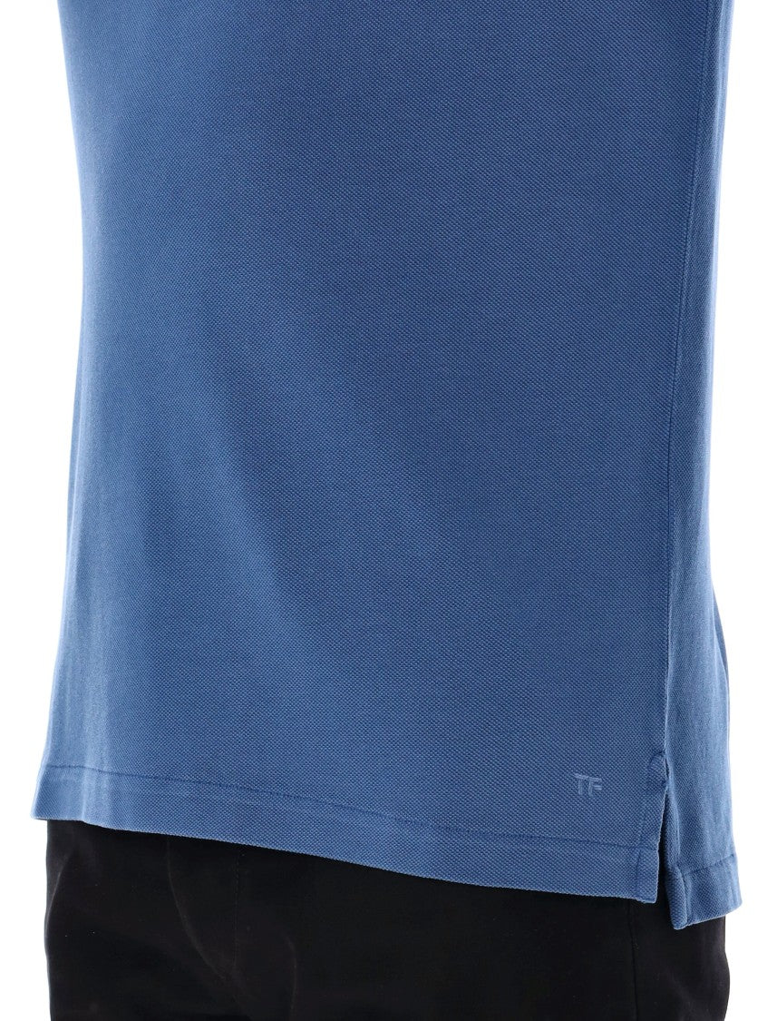 Tom Ford Textured Piquet Polo With Classic Three-Button Placket