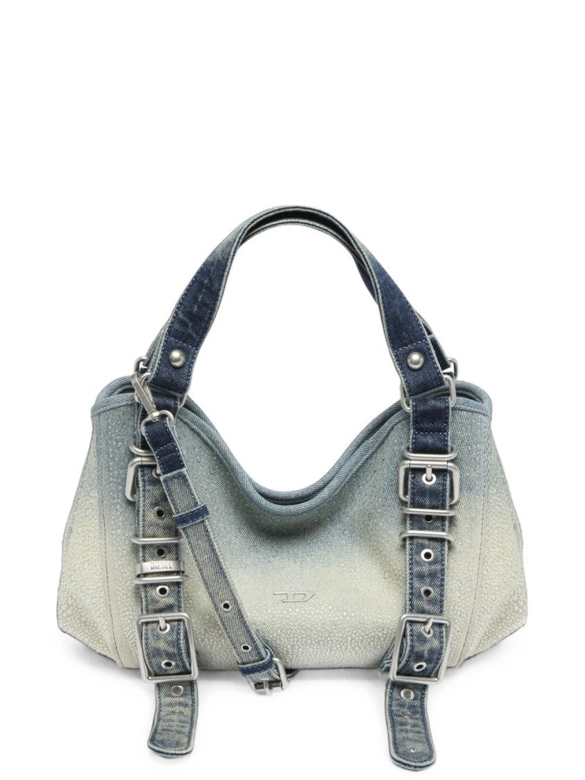 Diesel Gradient Design Handbag With Dual Handles And Decorative Straps