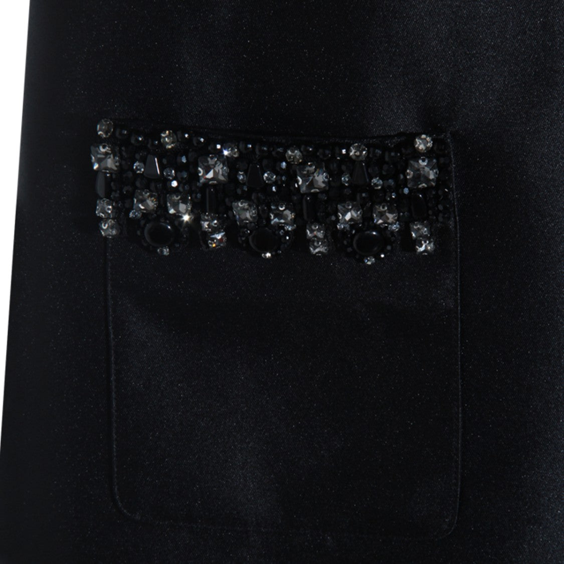 Self-Portrait Rhinestone-Embellished Black Midi Dress With Silhouette
