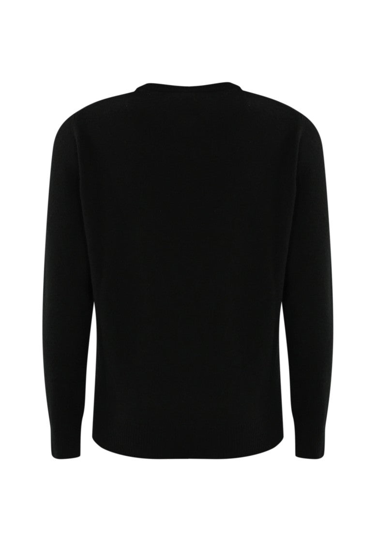 Mc2 Saint Barth Black Wool-Blend Sweater