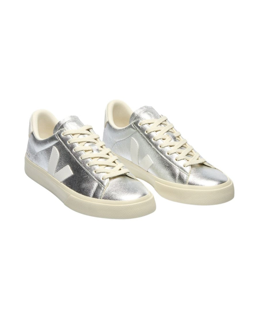 Veja Campo Leather Silver, White Sneakers