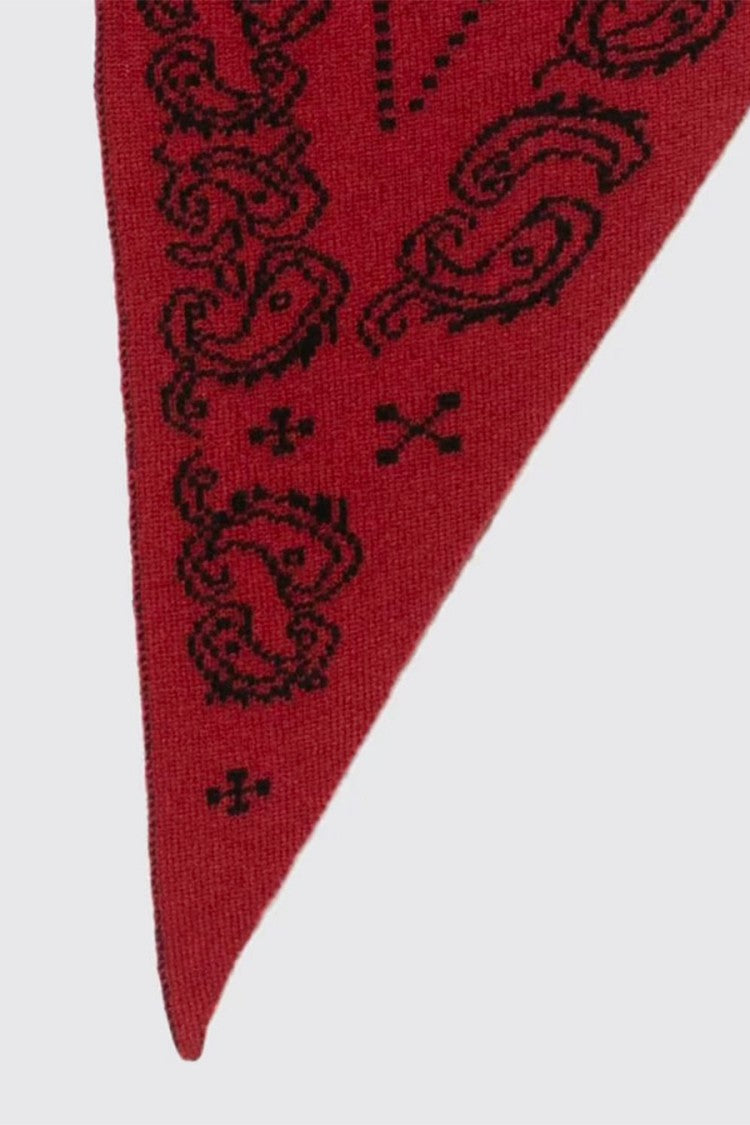 Guest In Residence Red Wild Rag Paisley-Print Cashmere Scarf