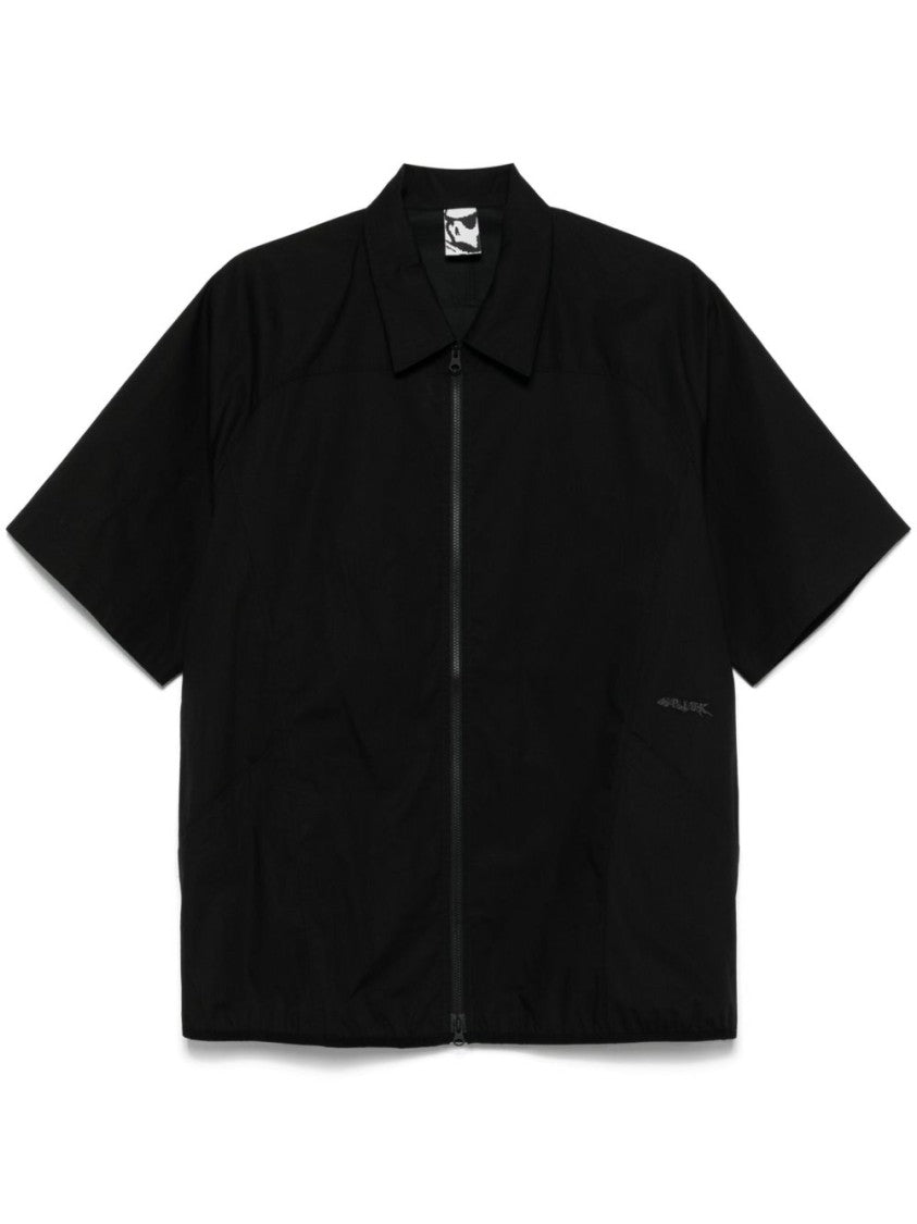 Gr10k Short-Sleeved Full-Zip Shirt In Technical Popelin