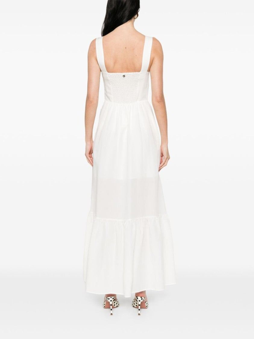 Liu Jo White Bow Ruffle Tiered Day Dress
