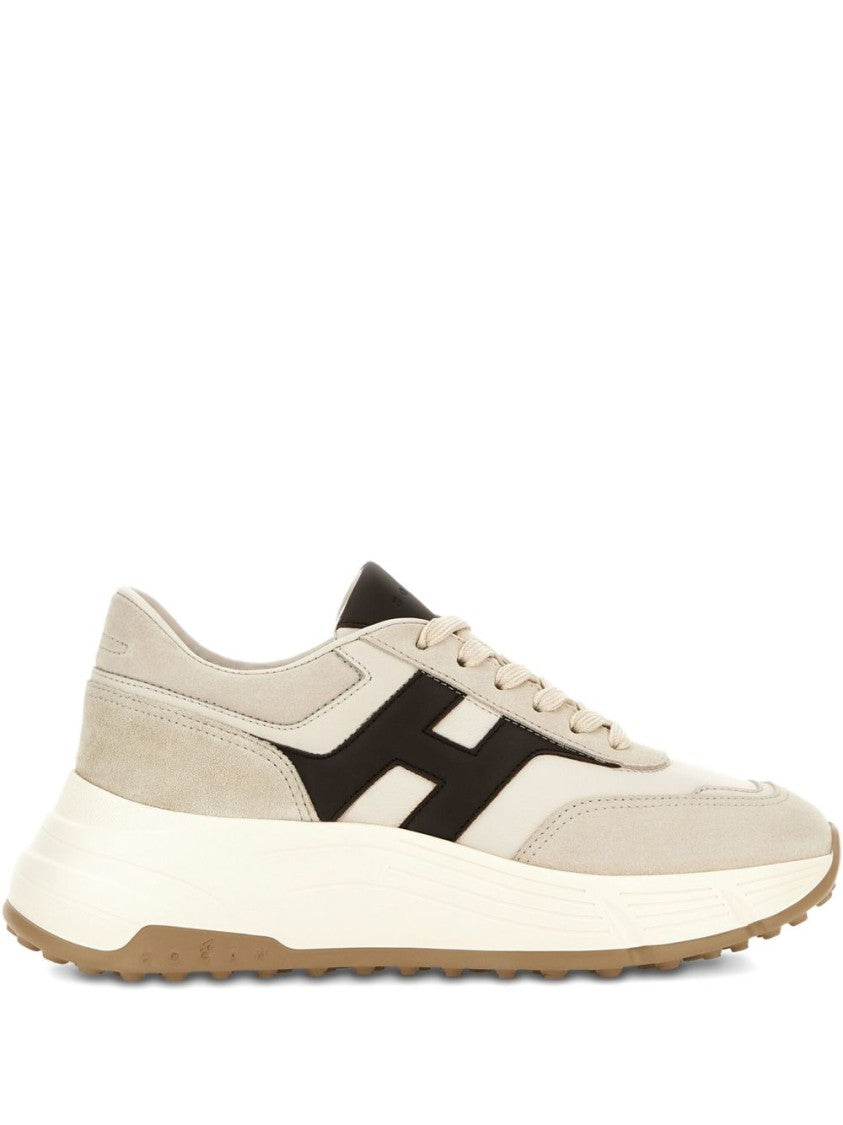 Hogan Beige And Black Hogan Sneakers