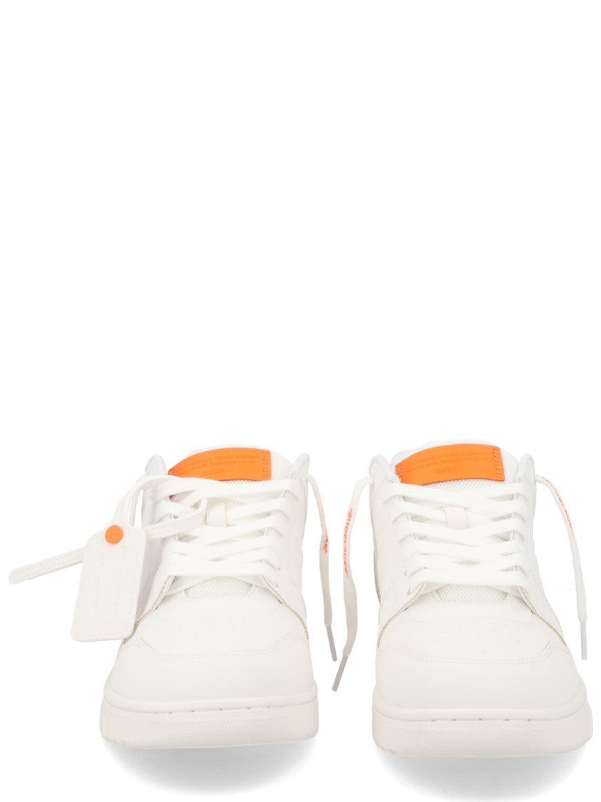 Off-White White Out Of Office Orange Accents Sneakers