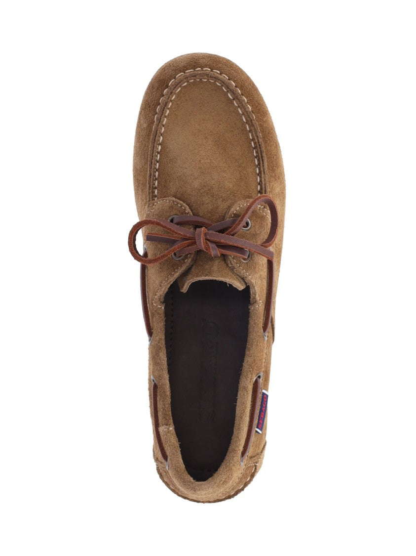 Sebago Brown Owen Suede Lace-Up Flat Shoes