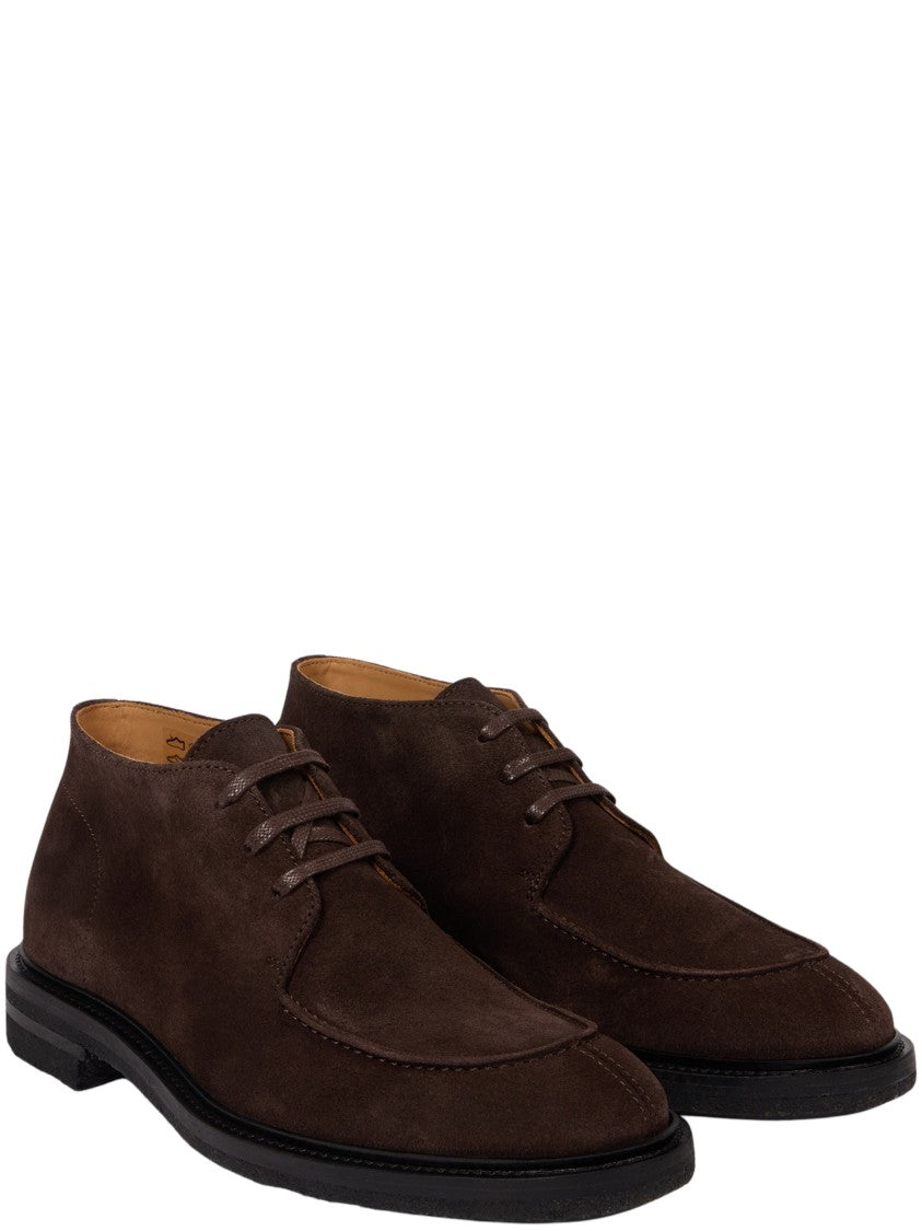 Paul Smith Brown Rounded-Toe Suede Jerry Chukka Boots