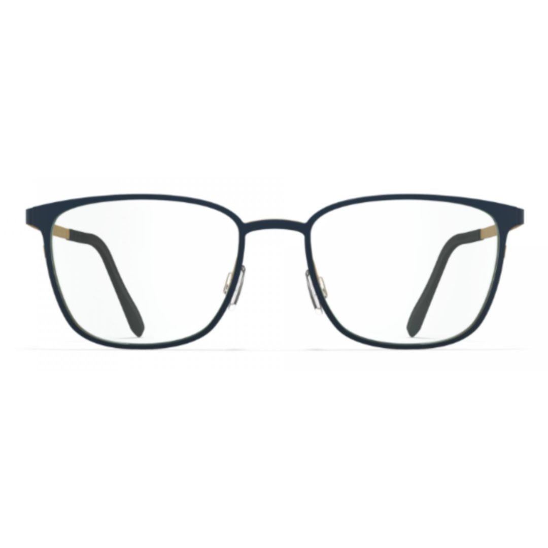 Blackfin Bf1050 Skagen Rectangular Beta Titanium Eyeglasses With Gold Accents