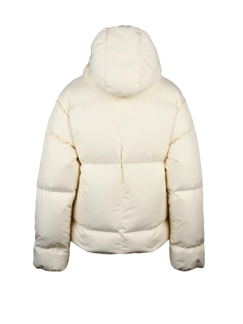 Bacon White Polyester Oaks Down Jacket