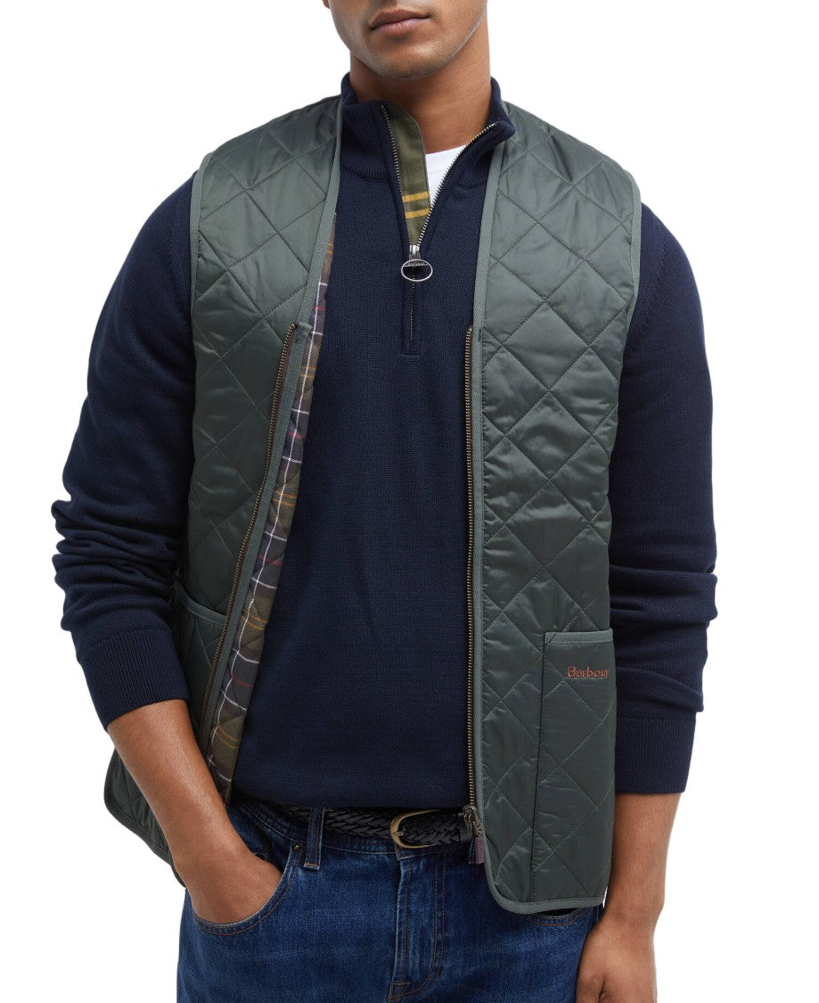 Barbour Quilted Zip-In Waistcoat With Versatile Design