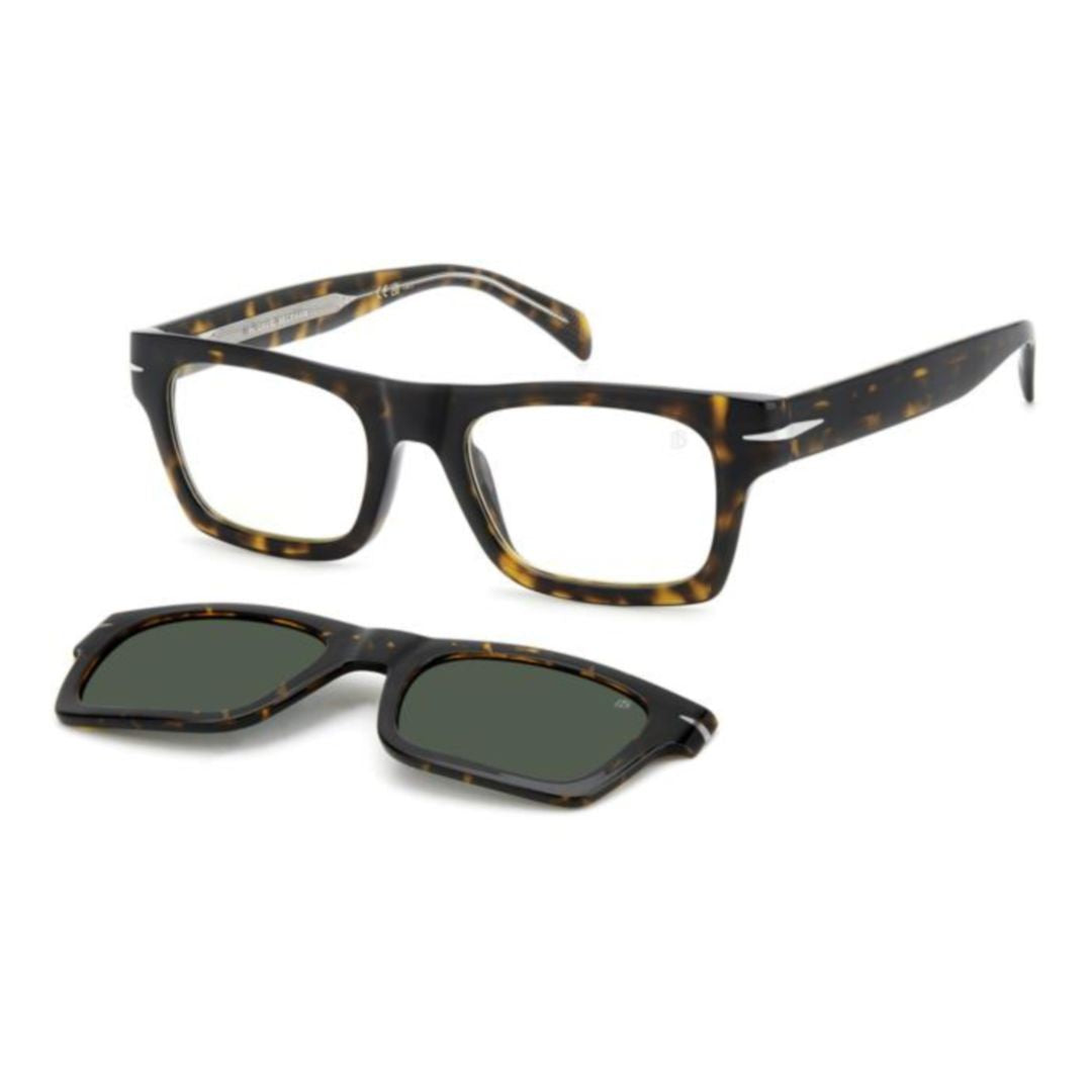 David Beckham Db7129/Cs Rectangular Tortoiseshell Acetate Eyeglasses