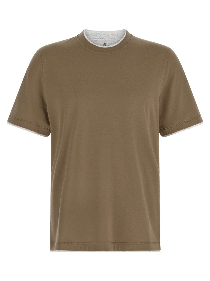 Brunello Cucinelli Double Layer T-Shirt