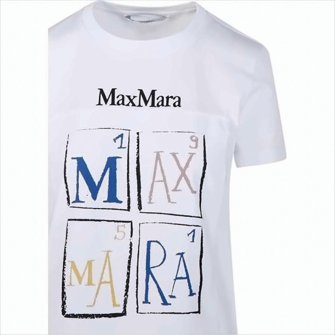 Max Mara Graphic Print Short-Sleeved Cotton T-Shirt